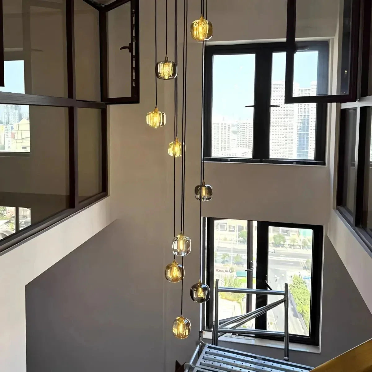 Colored Glass Multi Pendant Chandelier | Lersk
