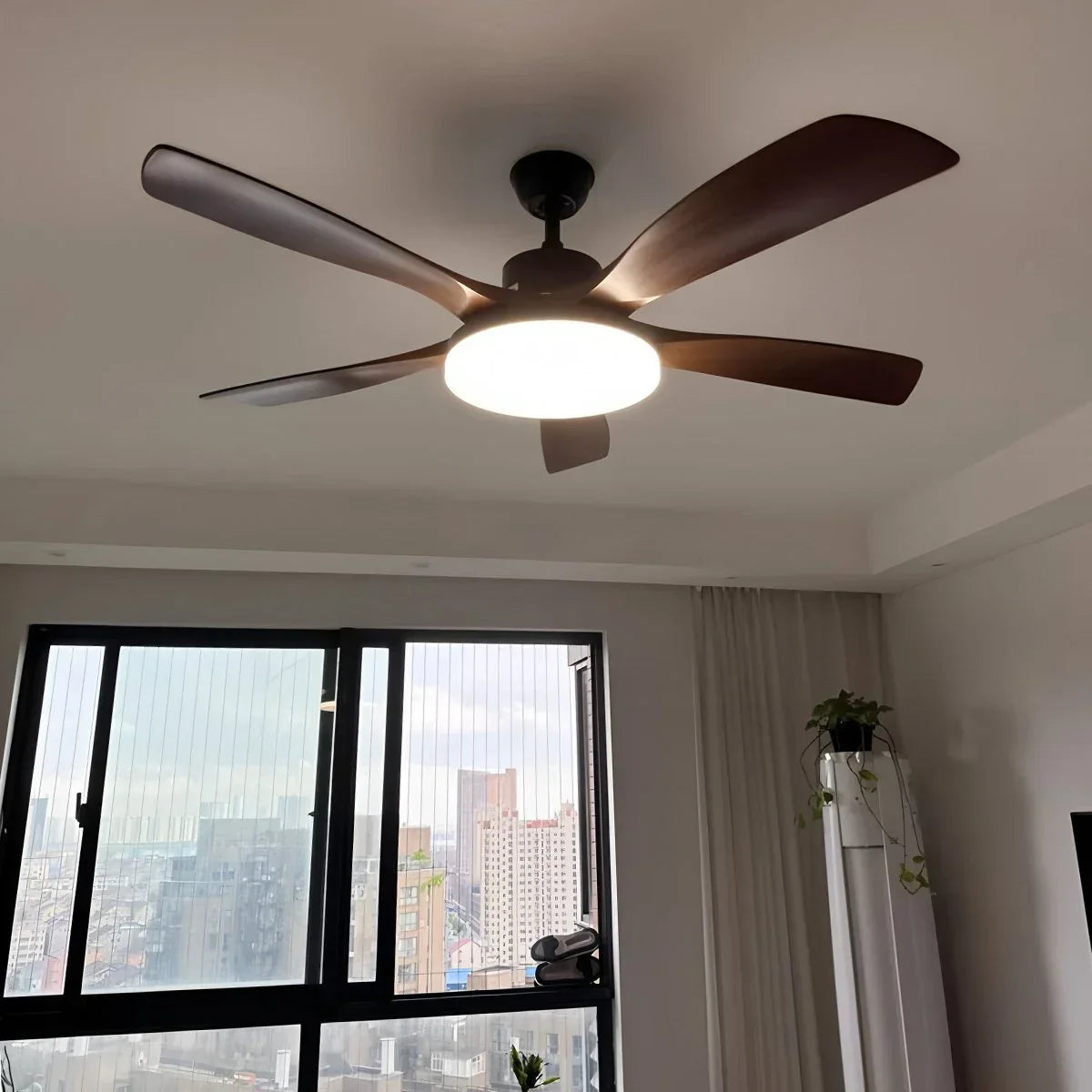Ventilador de techo minimalista para sala de estar con luz | Lersk