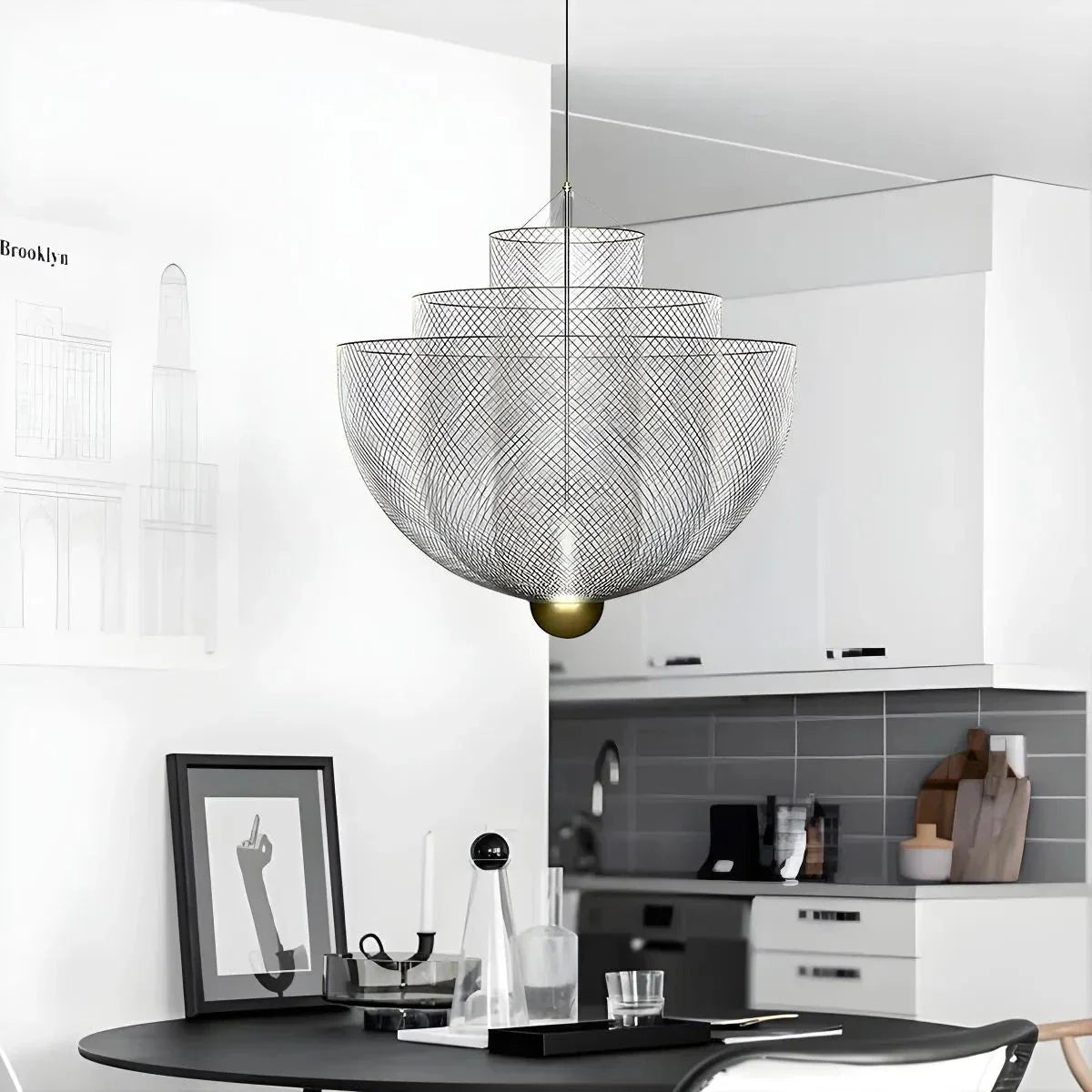 Závěsná lampa Meshmatics pro kuchyně a jídelny | Lersk