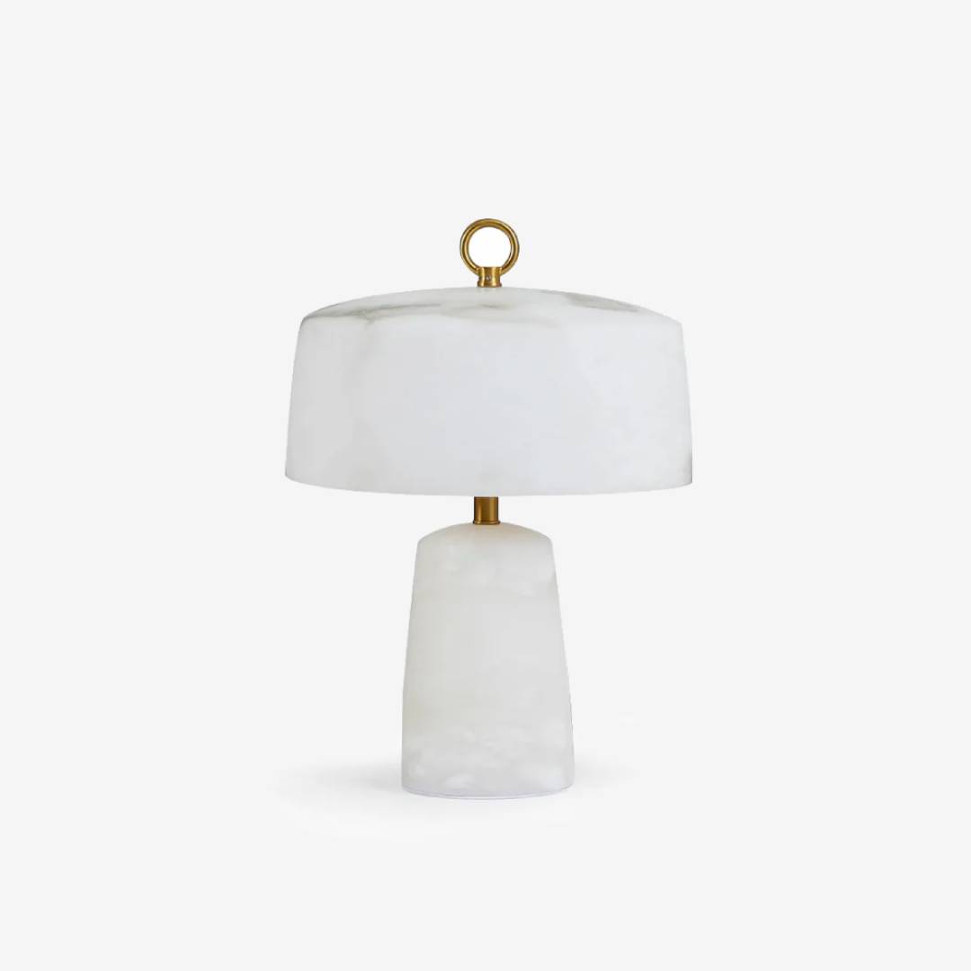 Alabaster Table Lamp For Modern Bedside Lighting In Elegant Interiors | Lersk