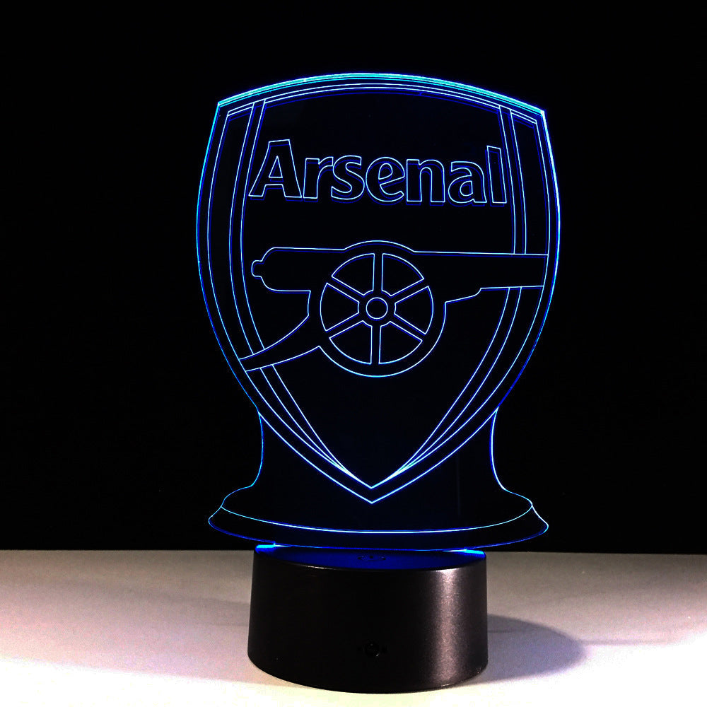 Fußball Arsenal 3D-Optische Täuschung Lampe für Wohnkultur und dezentes Nachtlicht | Lersk