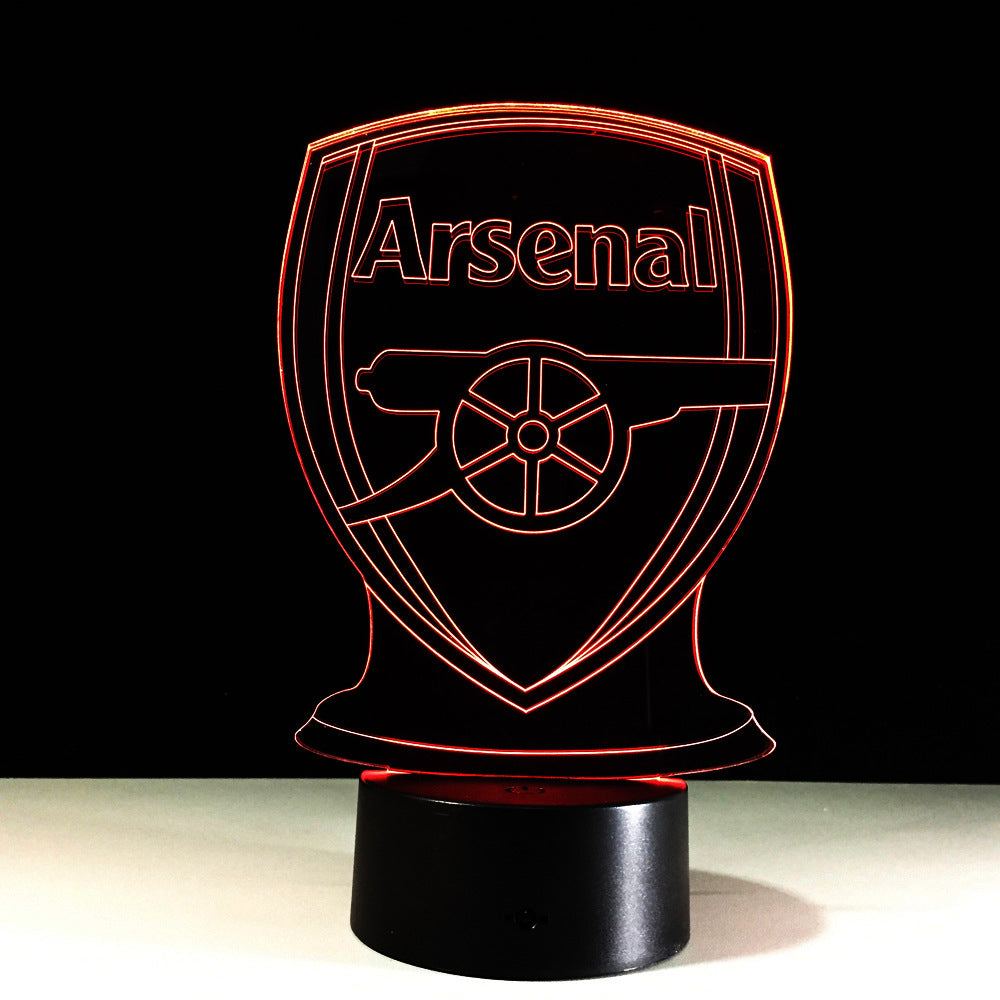 Fußball Arsenal 3D-Optische Täuschung Lampe für Wohnkultur und dezentes Nachtlicht | Lersk