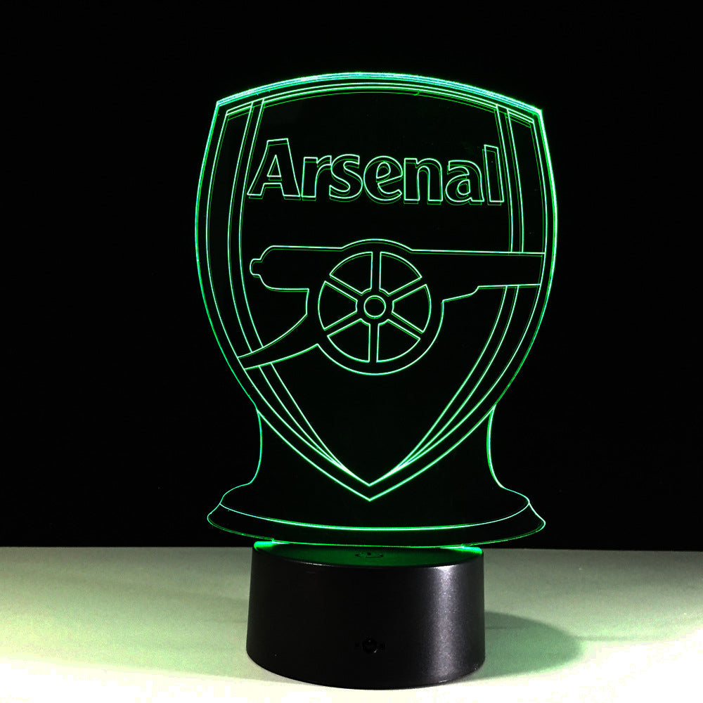 Fußball Arsenal 3D-Optische Täuschung Lampe für Wohnkultur und dezentes Nachtlicht | Lersk