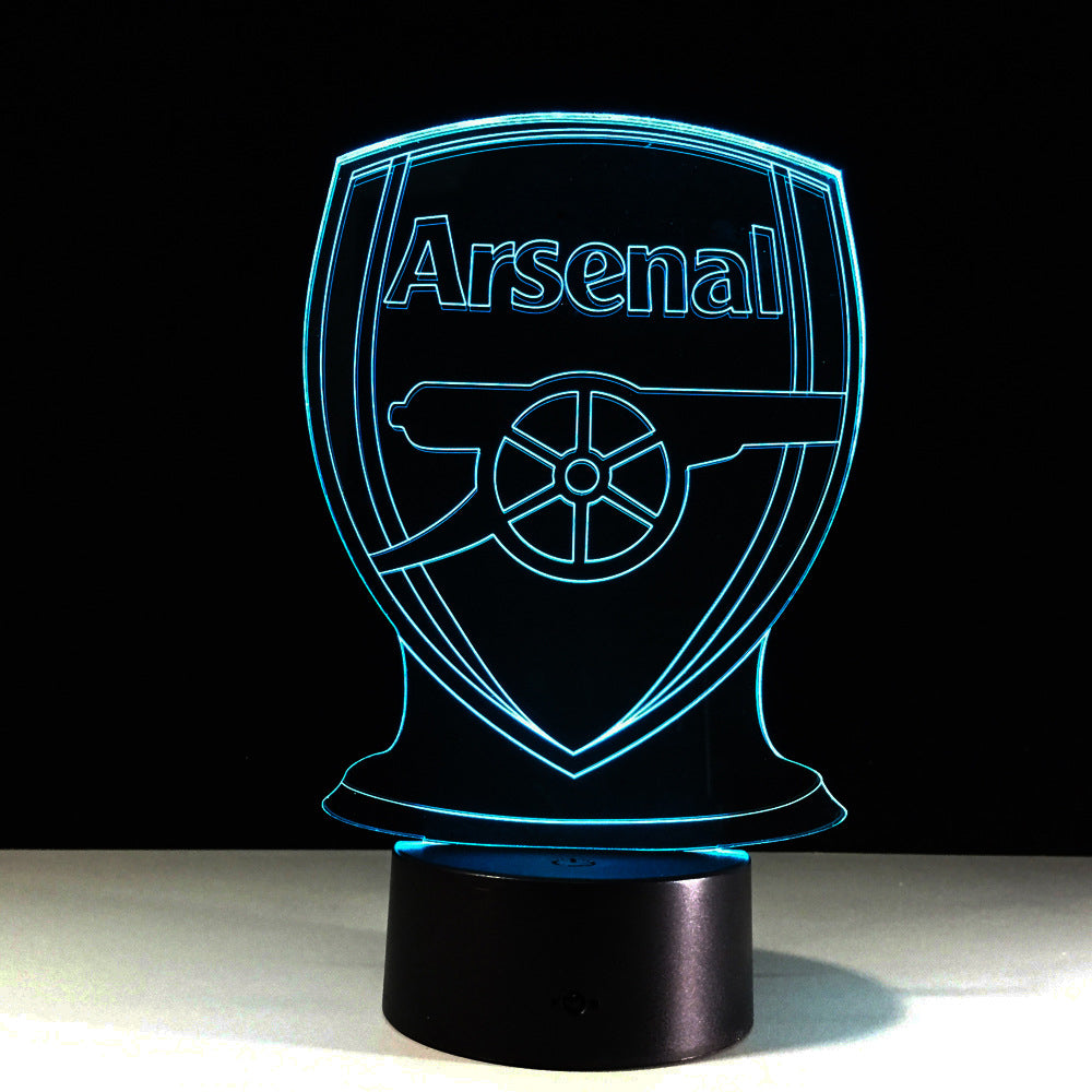 Fußball Arsenal 3D-Optische Täuschung Lampe für Wohnkultur und dezentes Nachtlicht | Lersk