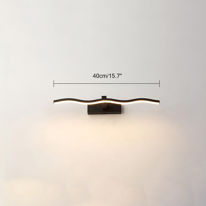 Aplique de pared lineal para baño con espejo | Lersk