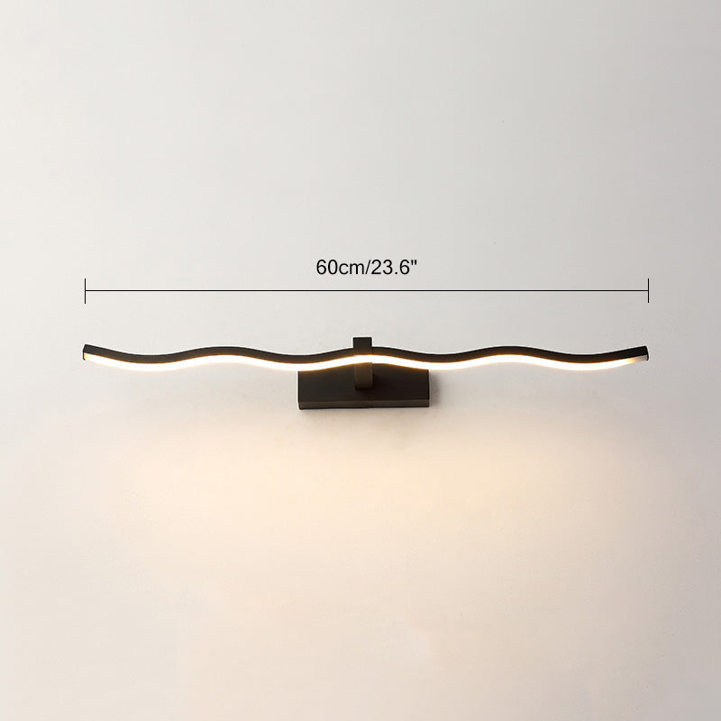 Aplique de pared lineal para baño con espejo | Lersk