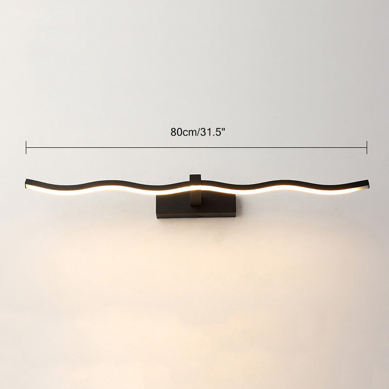 Aplique de pared lineal para baño con espejo | Lersk