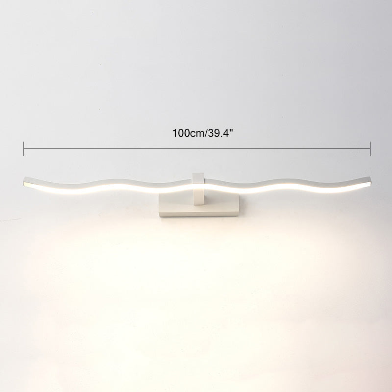 Aplique de pared lineal para baño con espejo | Lersk