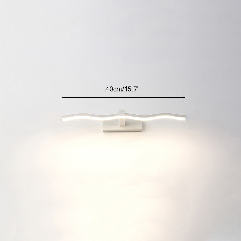 Aplique de pared lineal para baño con espejo | Lersk