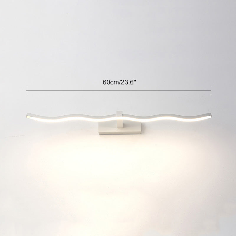 Aplique de pared lineal para baño con espejo | Lersk