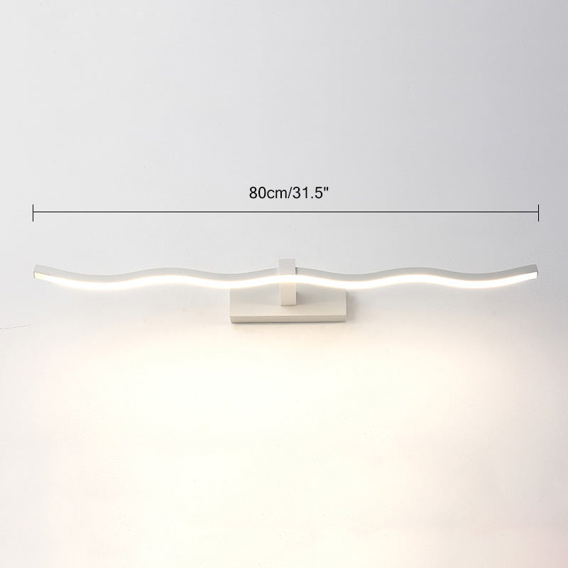 Aplique de pared lineal para baño con espejo | Lersk