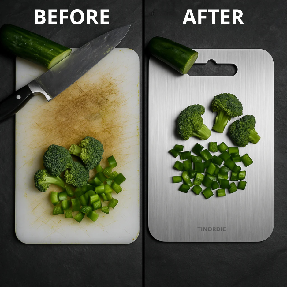 100% Pure Titanium Cutting Board – Antibacterial, Odor-Free & No Microplastics | Lersk