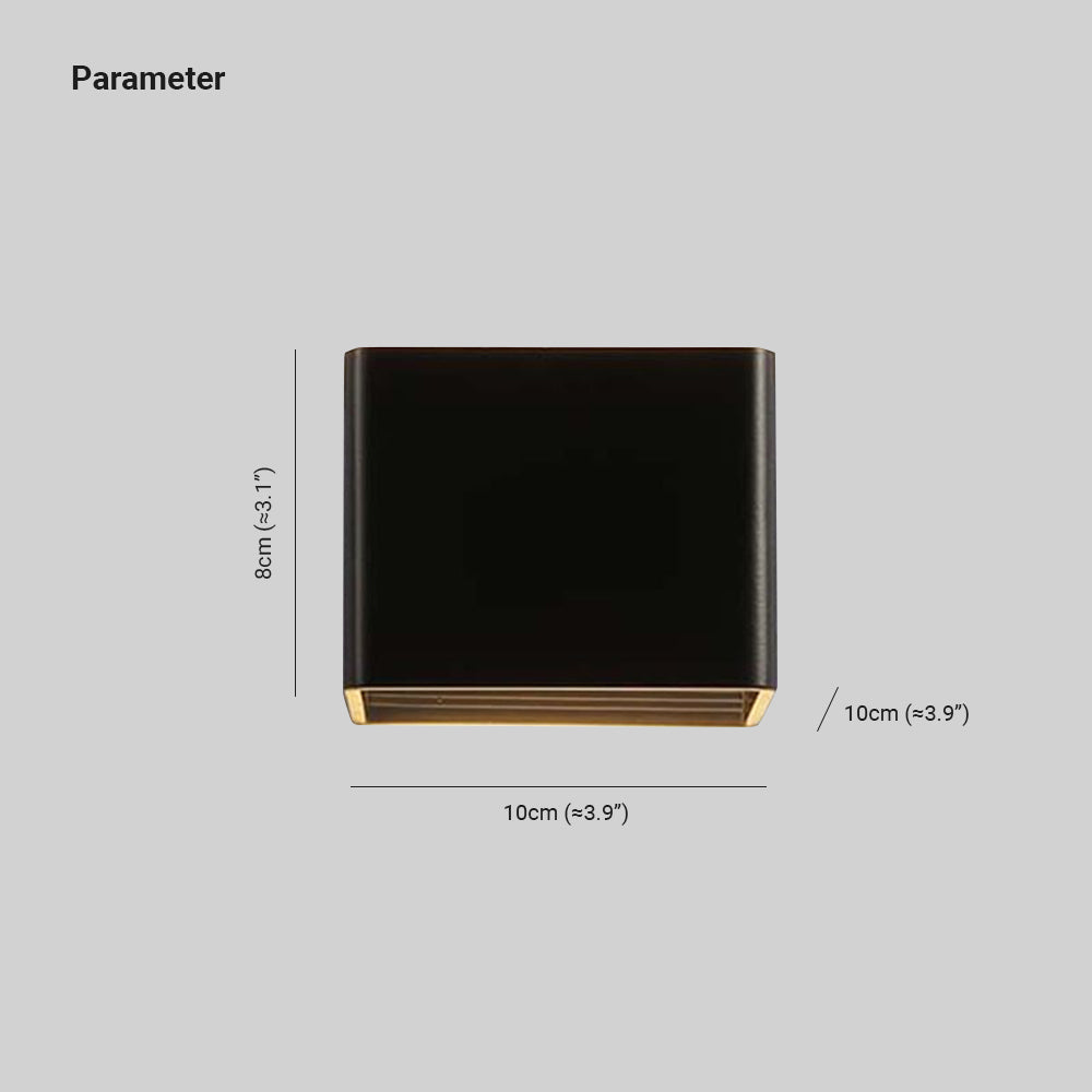 Lampada da parete quadrata moderna Orr per camera da letto Illuminazione elegante | Lersk