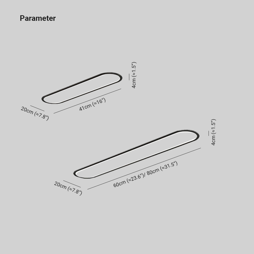 NovaOval Slim oval loftlampe til stuer og hjem | Lersk