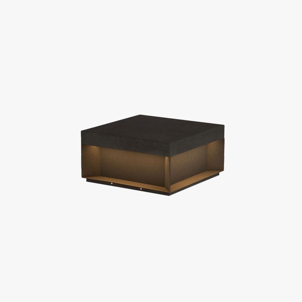 Aureon Solar Post Lights Modern Square Outdoor Patio | Lersk