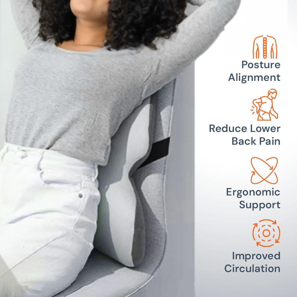 Adjustable Memory Foam Lumbar Cushion For Home & Office | Lersk
