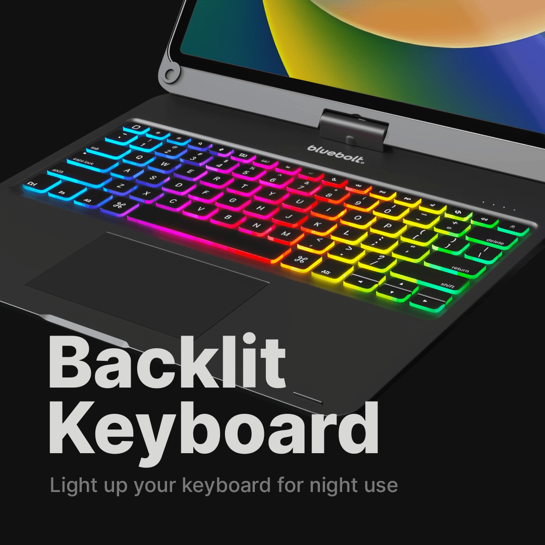 Trådløst tastaturcover til iPad med roterende design til iPad-entusiaster og tabletbrugere | Lersk