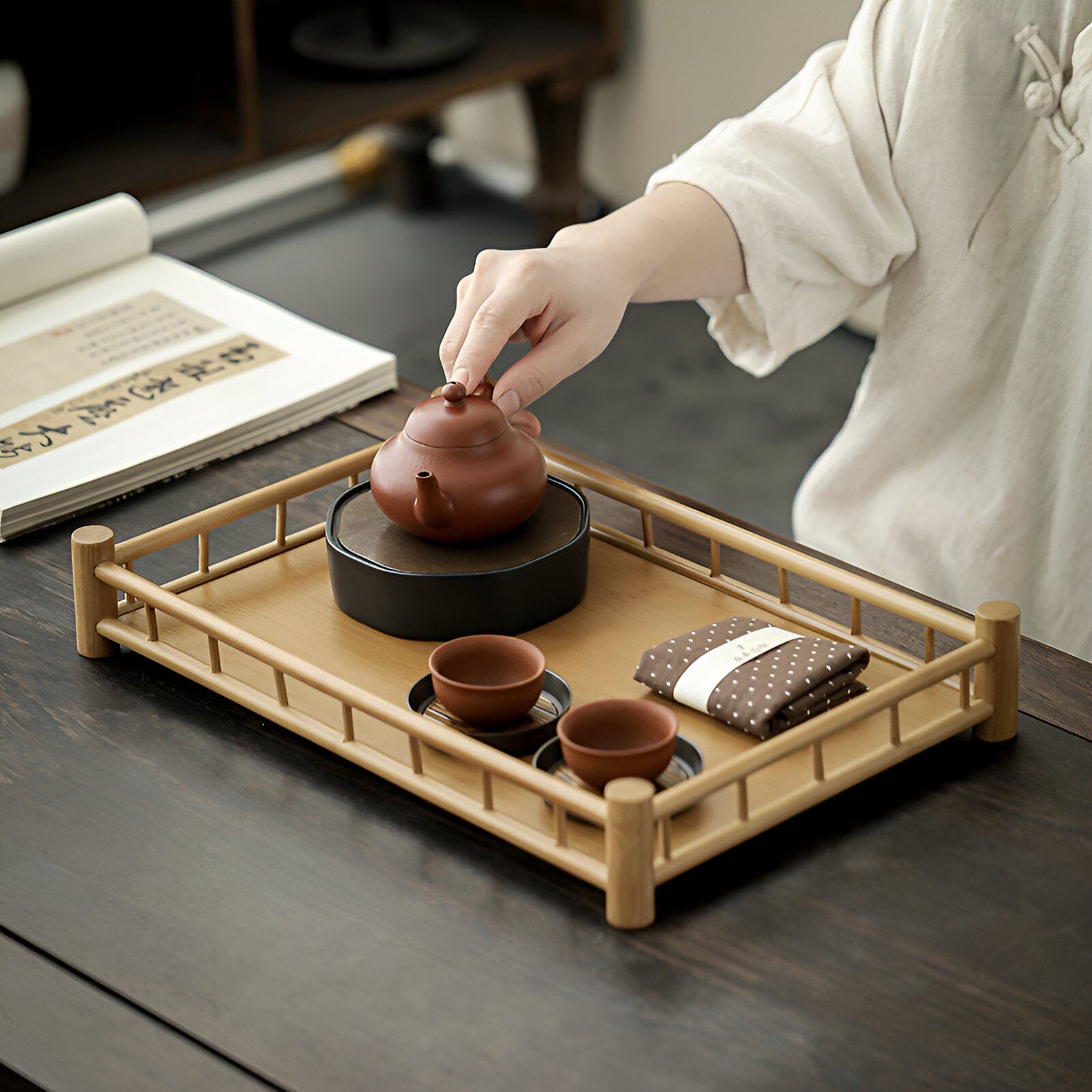 ZenLeaf Bamboe Thee Dienblad Set | Lersk
