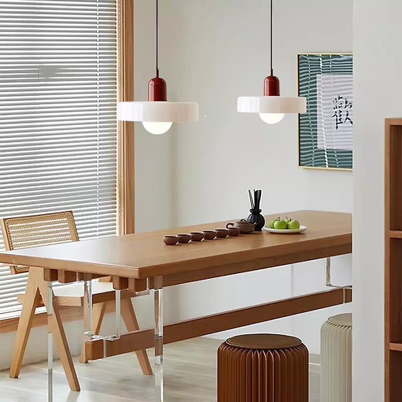 Aurelo Colored Glass Bauhaus Pendant Light for Dining Rooms | Lersk