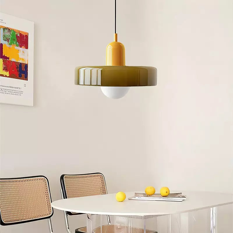 Liora Bauhaus Colored Glass Pendant Light With Adjustable Height | Lersk