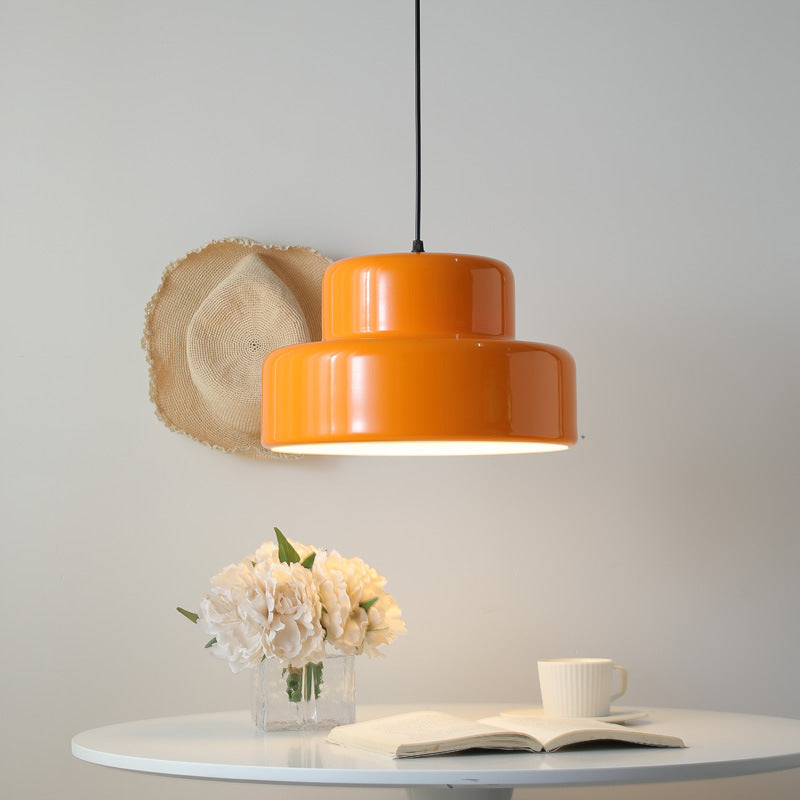 Lampada a sospensione per isola cucina NovaLux arancione stile Bauhaus | Lersk