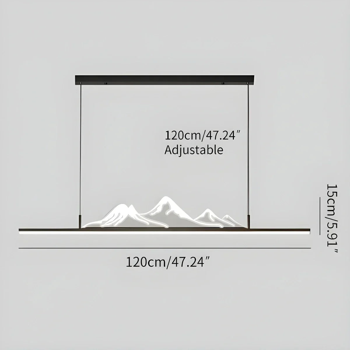 Lámpara colgante LED con diseño de montaña | Lersk