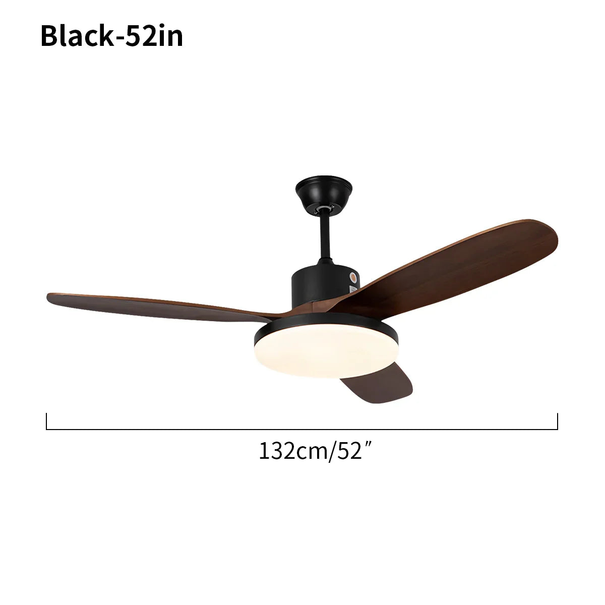 Ventilador de techo con luz y aspas de madera 3 | Lersk