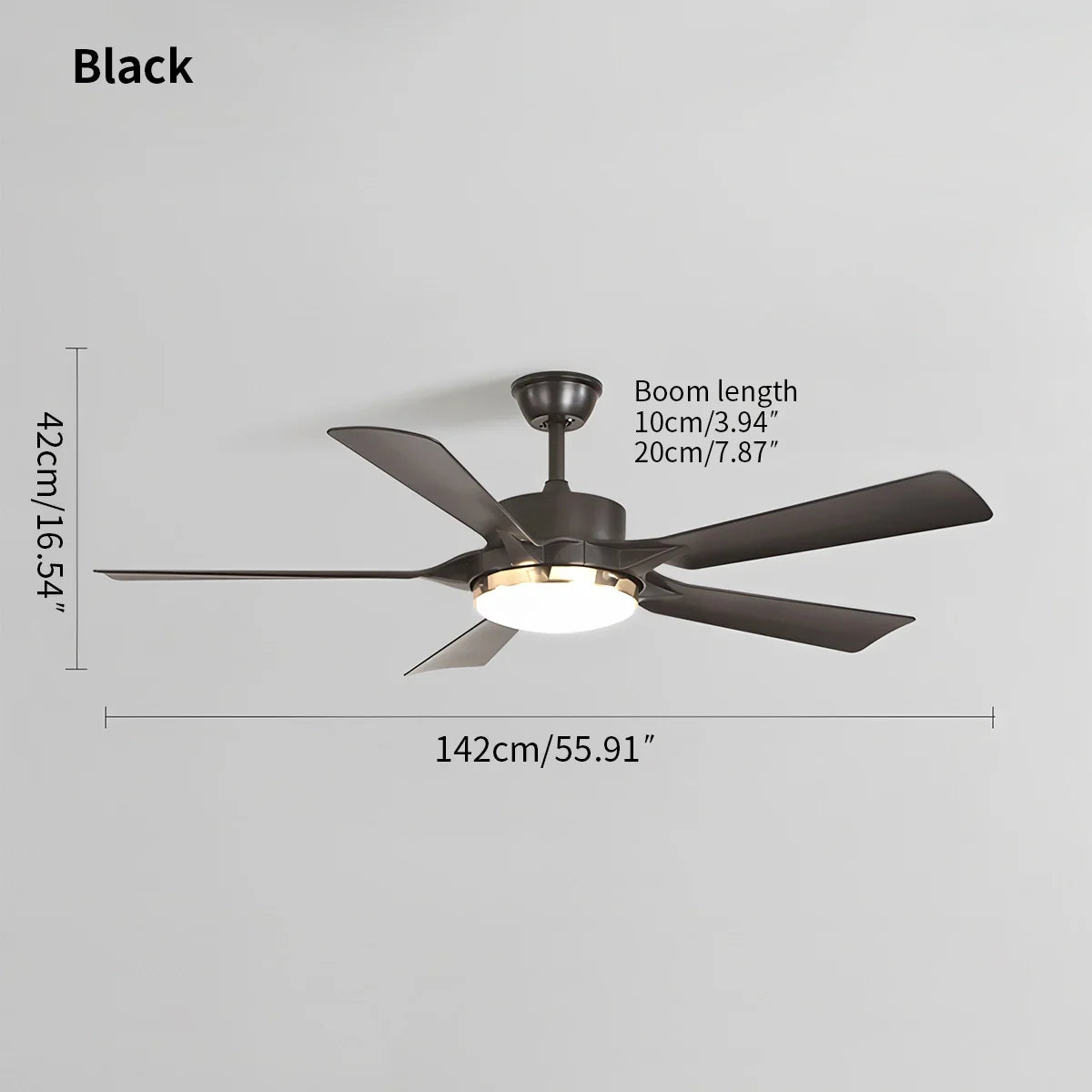 Ventilador de techo regulable con luz y control remoto | Lersk