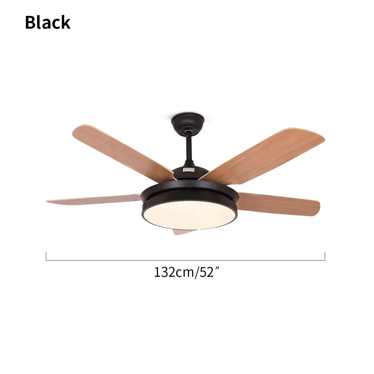 Ventilador de techo con luz y 5 aspas para sala de estar | Lersk