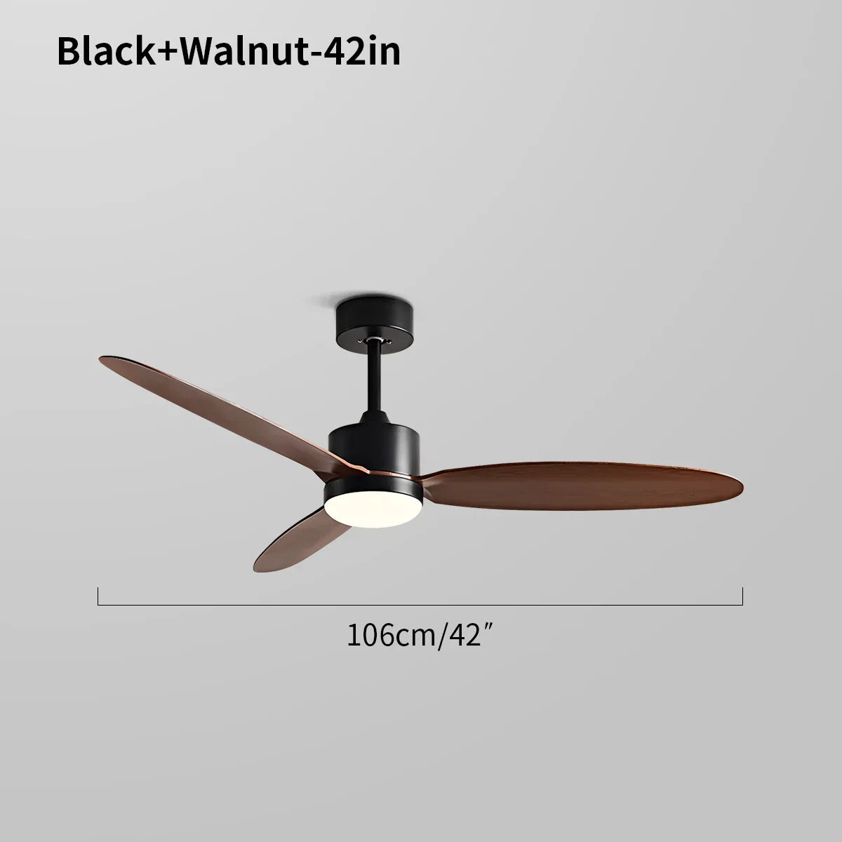 Ventilador de techo de 3 aspas con luz para dormitorio | Lersk