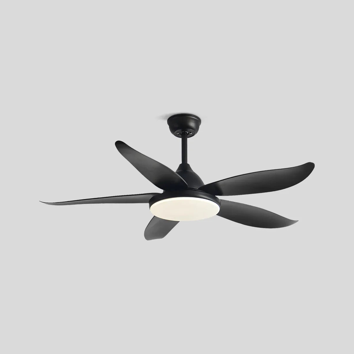 Ventilador de techo contemporáneo de 5 aspas con lámpara | Lersk