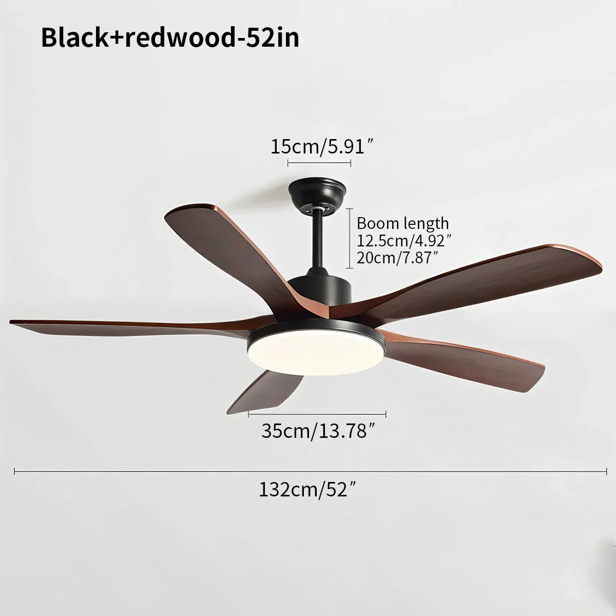 Ventilador de techo minimalista para sala de estar con luz | Lersk
