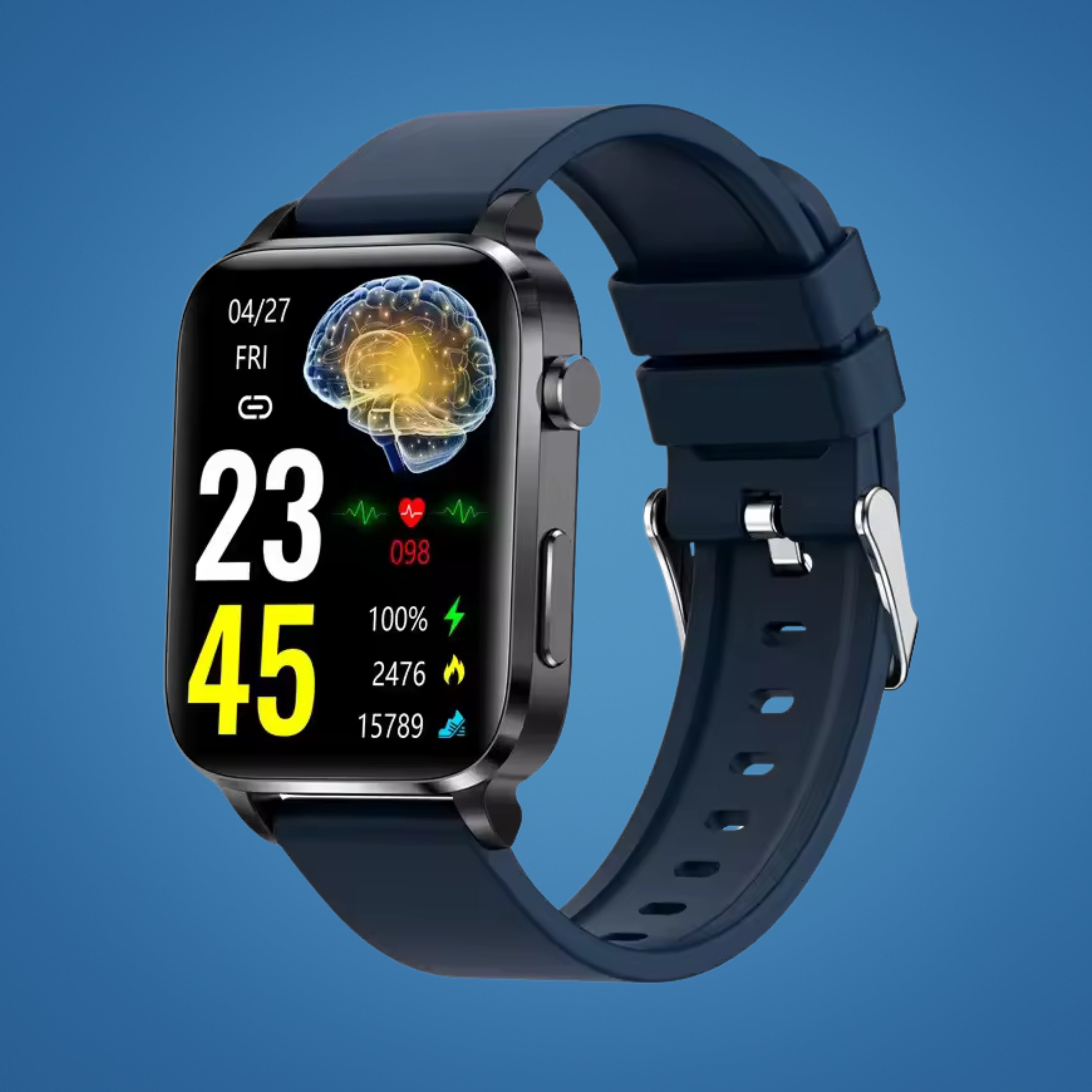 GlucoWell Nicht-invasive Diabetes-Smartwatch mit Blutzuckermonitor und HD-Display für schmerzfreies Glukose-Tracking bei Erwachsenen | Lersk