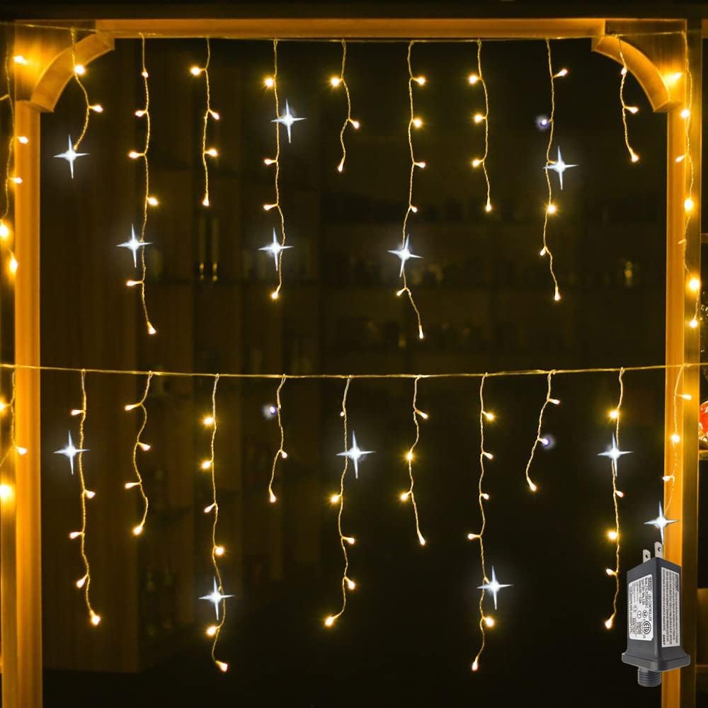 LumaWeave bílé LED závěsné světlo 4 m x 0,6 m venkovní dekorace | Lersk