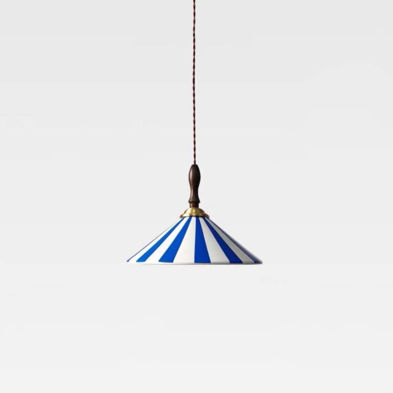 Striped Pendant Light – Retro Cone Ceiling Fixture For Dining And Living Spaces | Lersk