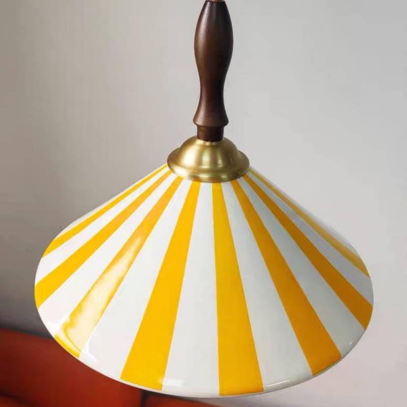 Striped Pendant Light – Retro Cone Ceiling Fixture For Dining And Living Spaces | Lersk