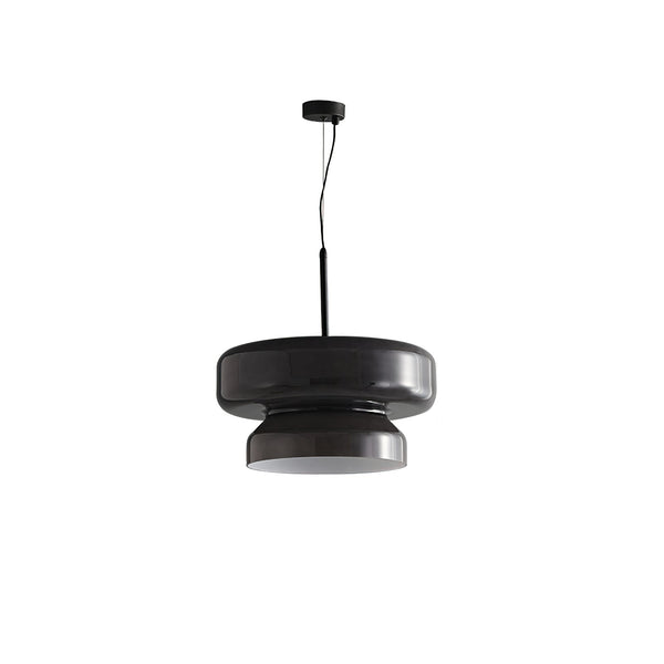NovaLume | Lampada a sospensione in vetro soffiato con silhouette organica a due volumi | Lersk