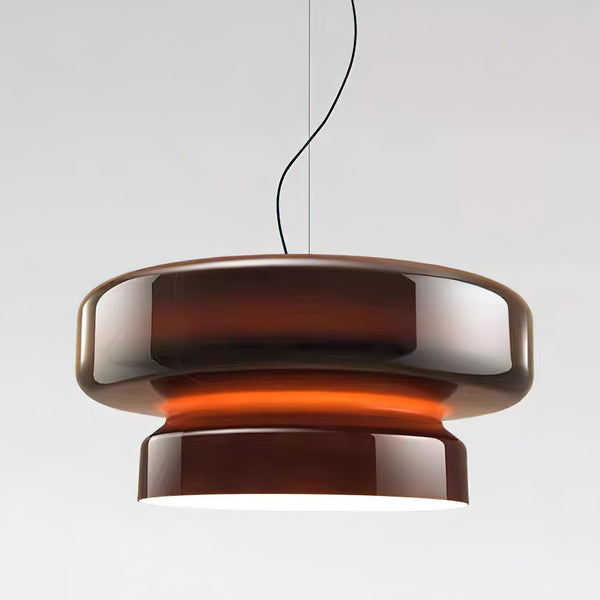 Závěsná lampa Nyara z foukaného skla s designem organické formy | Lersk