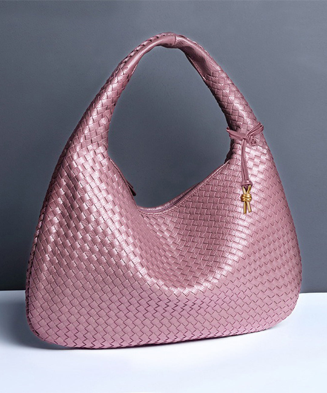 ElyraNova Crimson Vegane Leder-Hobo-Tasche 47x32x21 cm