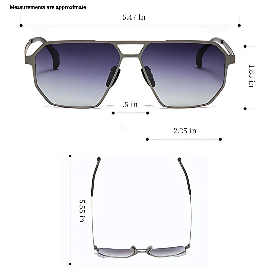 AeroNova Titanium Aviators With Polarized UV400 Lenses | Lersk