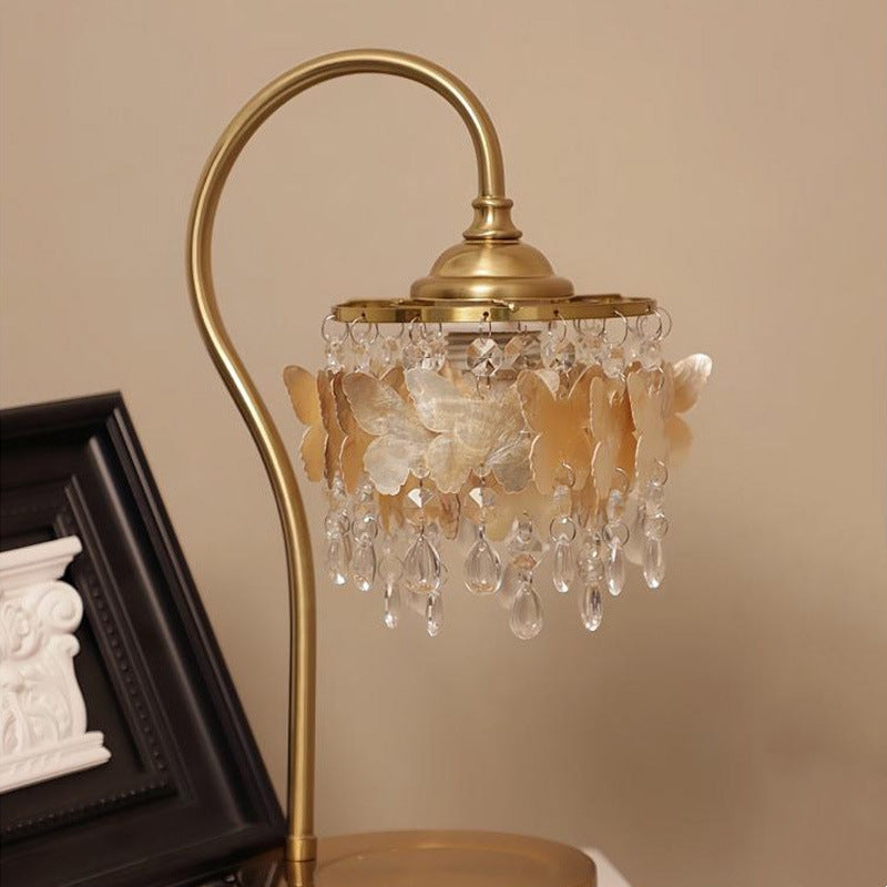 Crystal Table Lamp With Butterfly Detail - Decorative Statement Lighting | Lersk