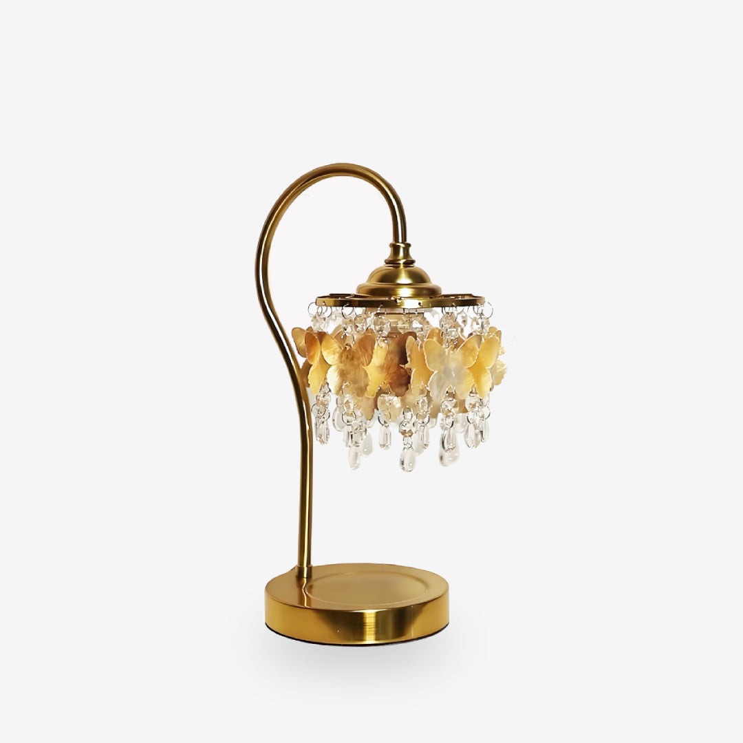 Crystal Table Lamp With Butterfly Detail - Decorative Statement Lighting | Lersk
