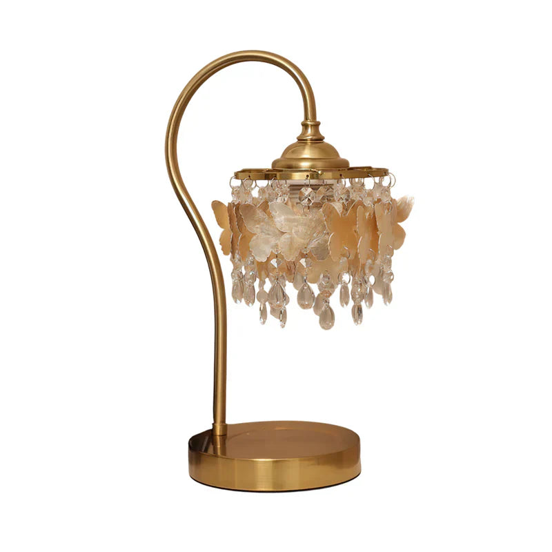 Crystal Table Lamp With Butterfly Detail - Decorative Statement Lighting | Lersk