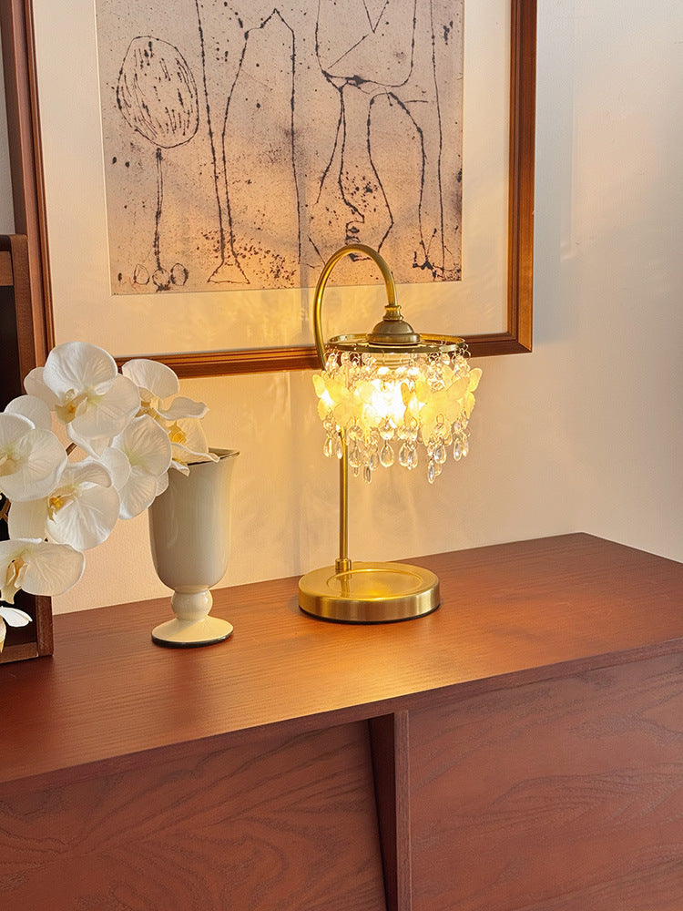 Crystal Table Lamp With Butterfly Detail - Decorative Statement Lighting | Lersk