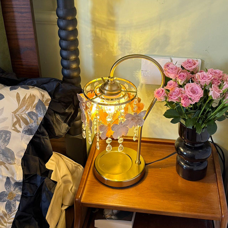 Crystal Table Lamp With Butterfly Detail - Decorative Statement Lighting | Lersk