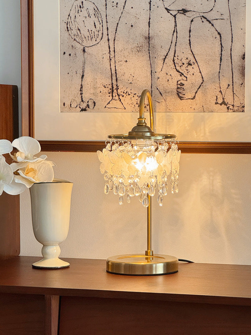 Crystal Table Lamp With Butterfly Detail - Decorative Statement Lighting | Lersk
