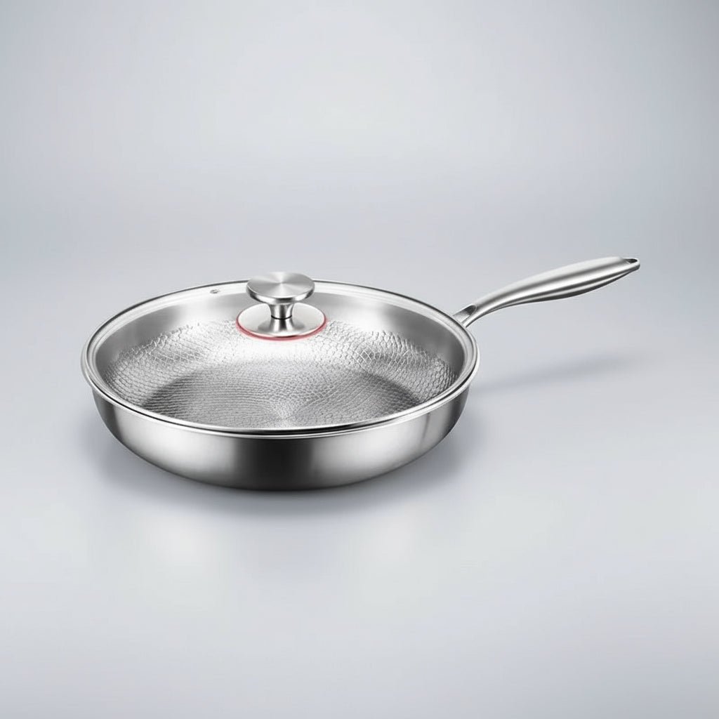 Sartén Antiadherente Martillada de Titanio para Cocinas de Inducción y Cocina Diaria | Lersk