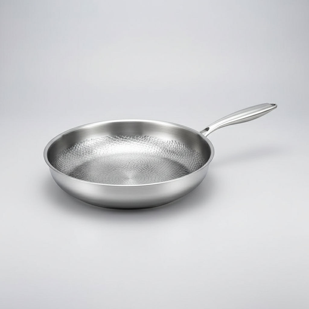 Sartén Antiadherente Martillada de Titanio para Cocinas de Inducción y Cocina Diaria | Lersk