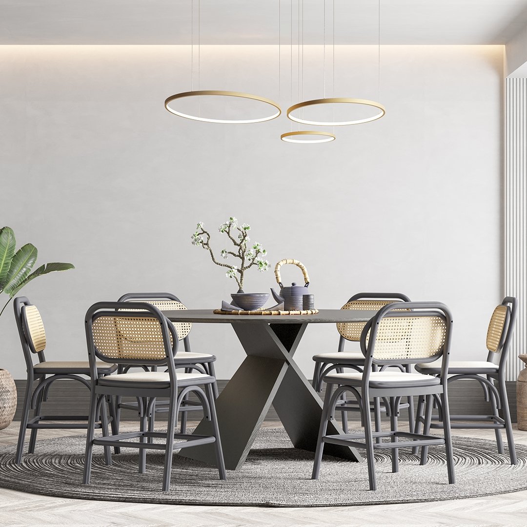 AureaHalo LED Three-Ring Pendant Light with Remote Control | Lersk