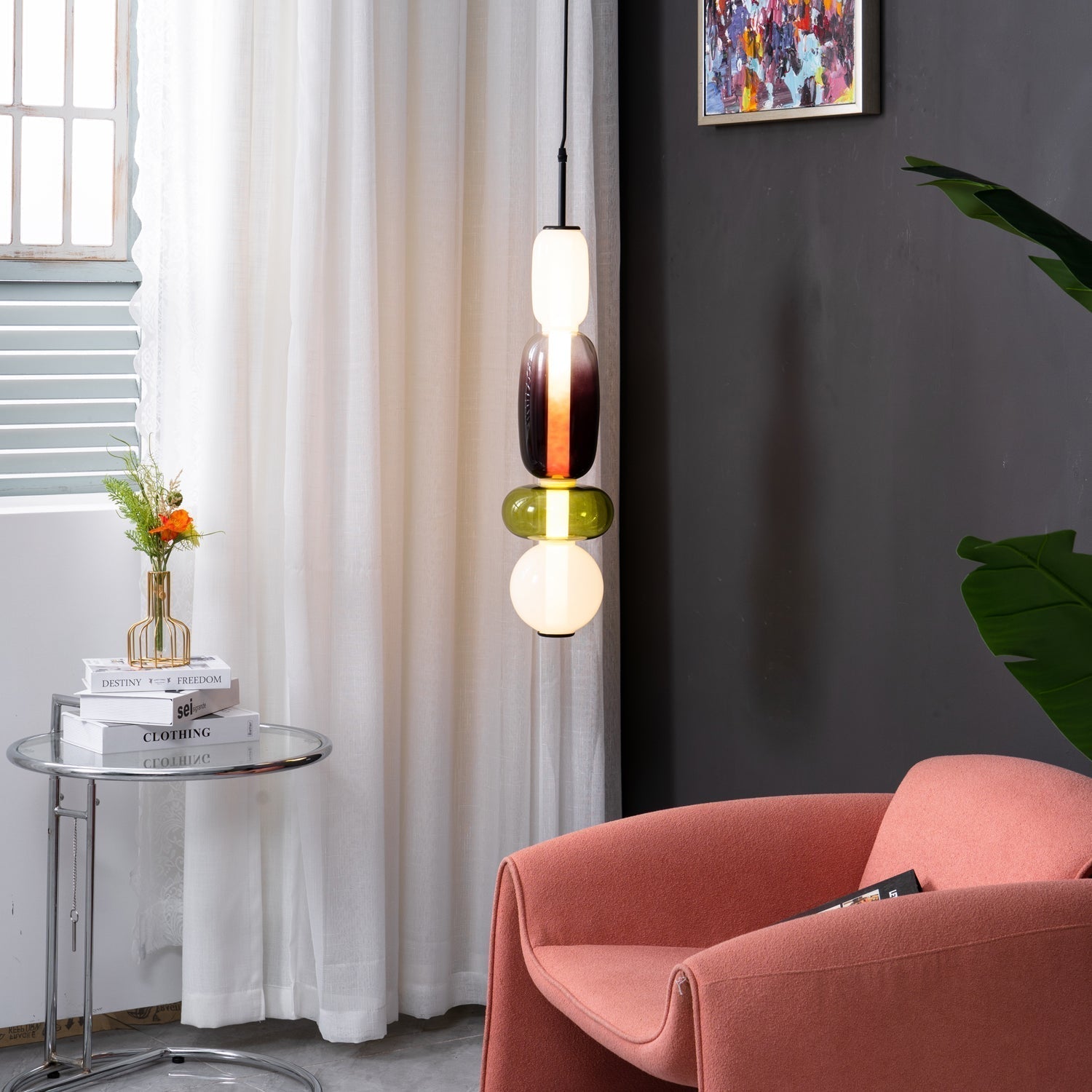 Lampa wisząca LumaWisp Sugar Glass dla ciepłej atmosfery | Lersk
